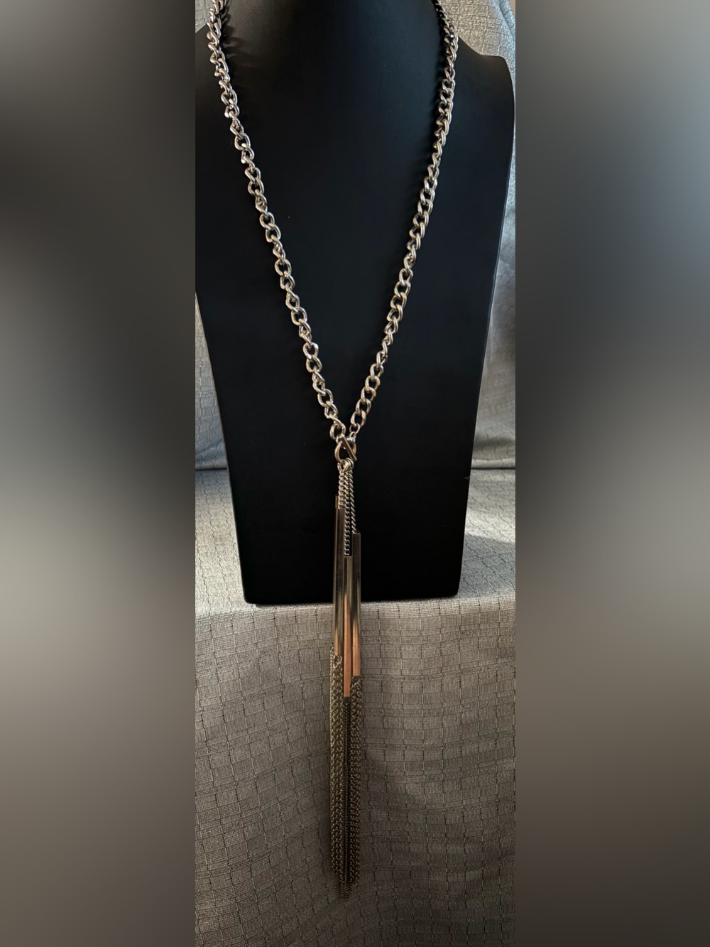 Silver-Tone Women’s Tassel Pendant Necklace - Silver